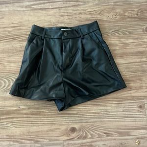 Leather shorts